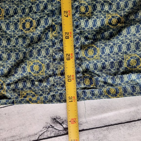 Vintage Address Unknown Button Shirt Men's XL Green & Yellow Geometric - Picture 5 of 5